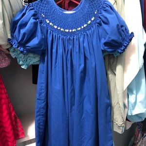 Mom and me brand. Size 6X dark royal blue smocked dress